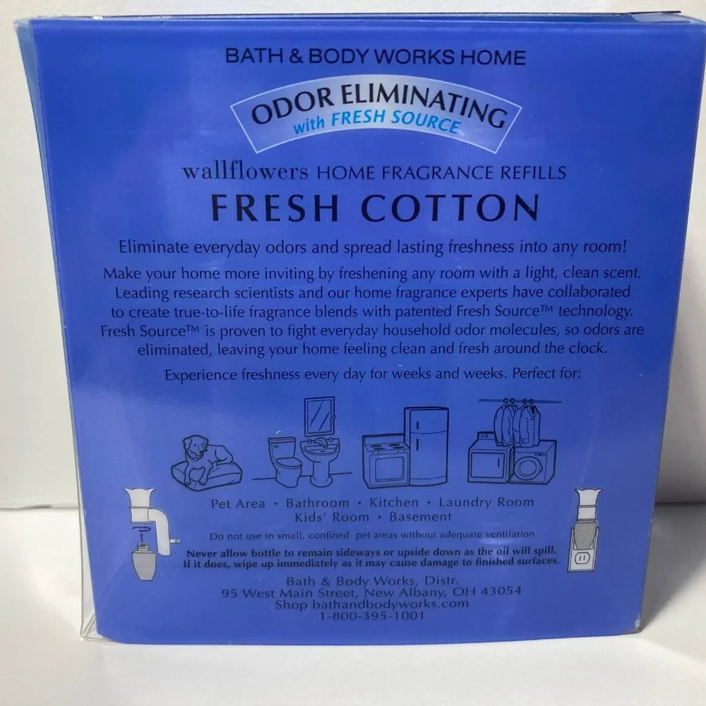 Bath & Body Works Wallflowers 2pk Fresh Cotton